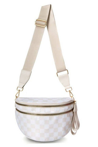 CROSSBODY ZIPPER REMOVAL STRAP SLING BUM BAG | 40P593 | Swank Boutique