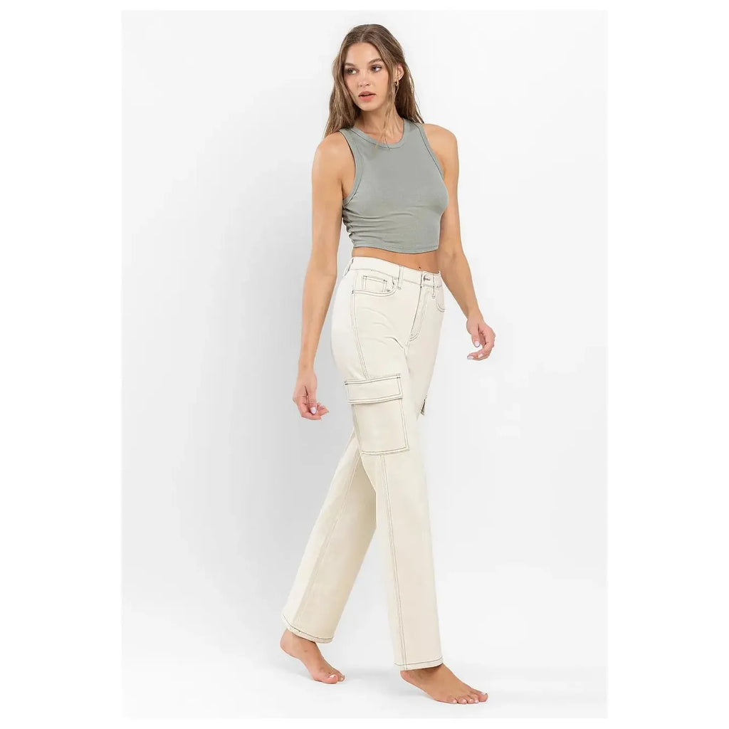 Jessica Utility Cargo Jeans | Swank Boutique