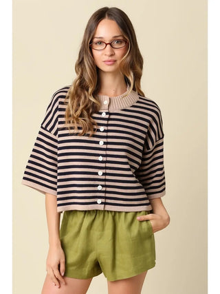 Natalia Stripe Knit Top