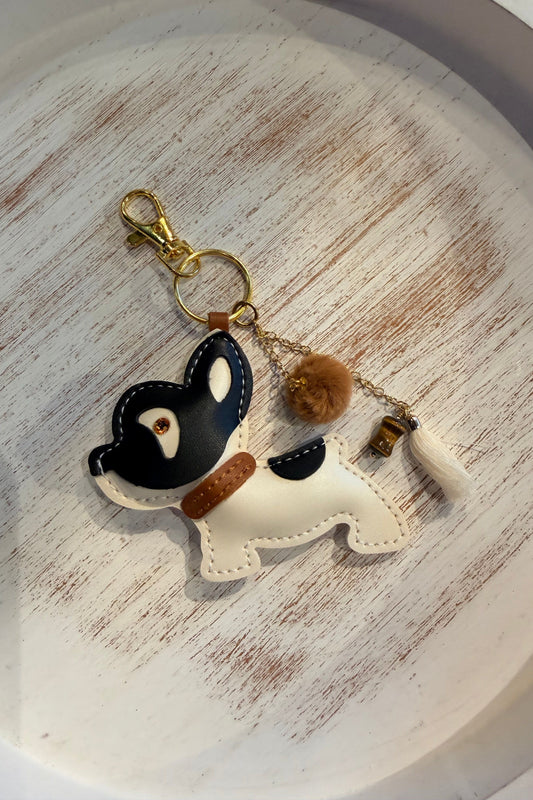 Black & White Dog Bag Charm | Swank Boutique