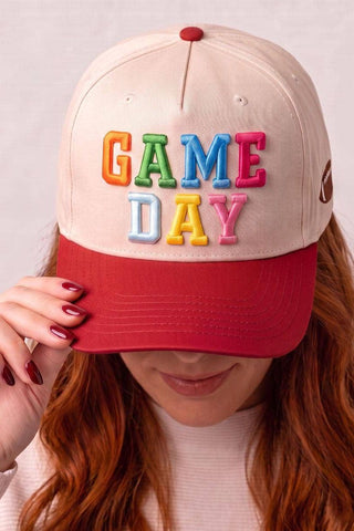 Game Day Puff Embroidered Hat Patch | Heat Press Patch