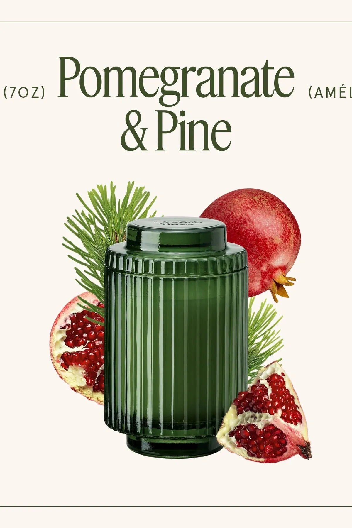 Amelie Candle - Pomegranate & Pine | Swank Boutique