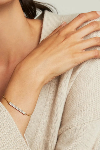Petit Pave Bar Bracelet | Swank Boutique