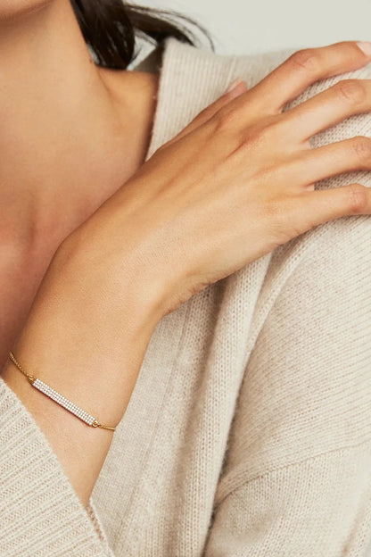 Petit Pave Bar Bracelet | Swank Boutique