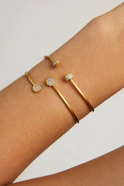 Mirabeaux Pave Twist Bangle | Swank Boutique