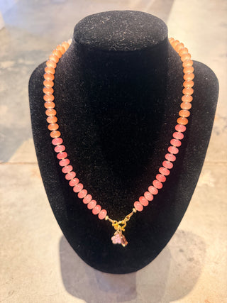 Everything's Coming Up Roses Glass Bead Necklace