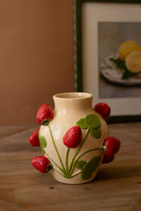 Ceramic Strawberry Vase | Swank Boutique