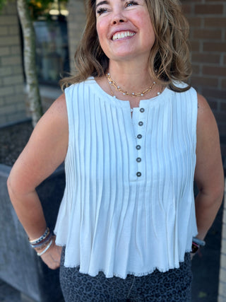 Marie Pleated Blouse | Swank Boutique