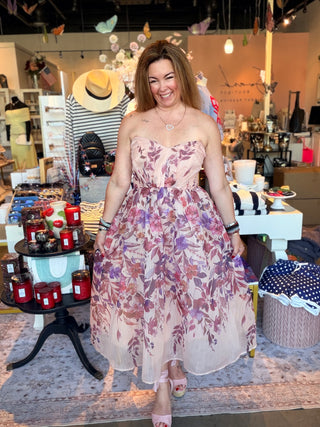Sweetheart Floral Dress