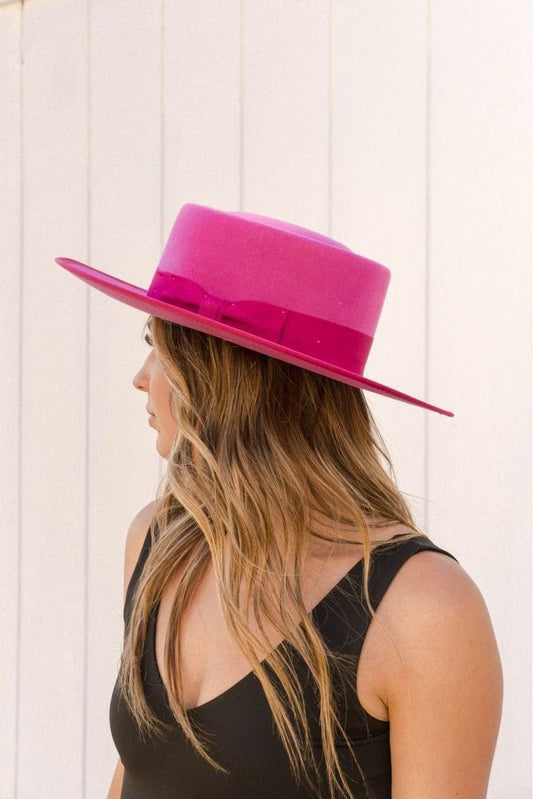 Dahlia Pink Gambler Hat | Swank Boutique