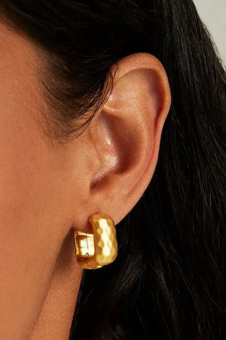 Nomad Square Huggie Hoops - Gold | Swank Boutique