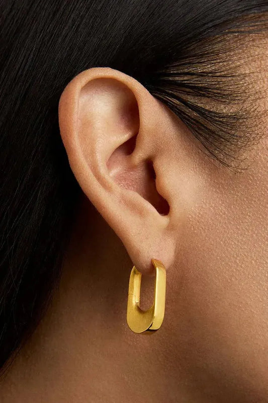 Crosby Hinged Huggie Hoops - Gold | Swank Boutique