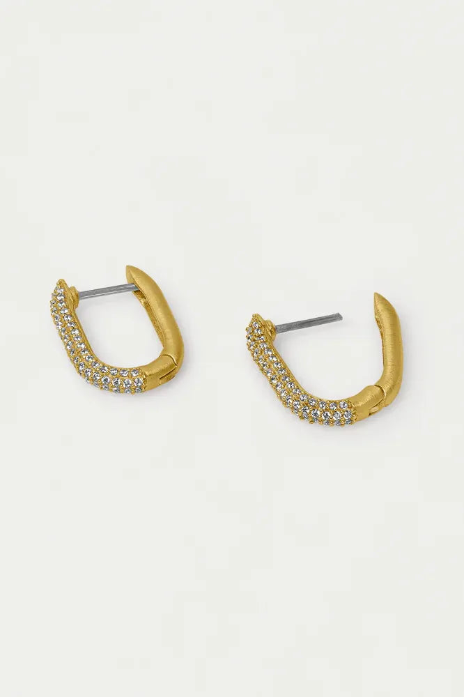 Juliette Pave Huggie Hoop | Swank Boutique