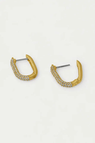 Juliette Pave Huggie Hoop | Swank Boutique