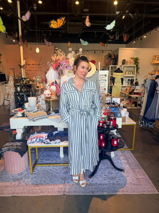 Nadia Striped Shirt Dress | Swank Boutique