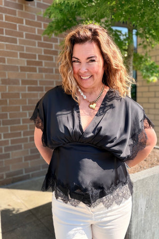 Mila V Neck Blouse | Swank Boutique