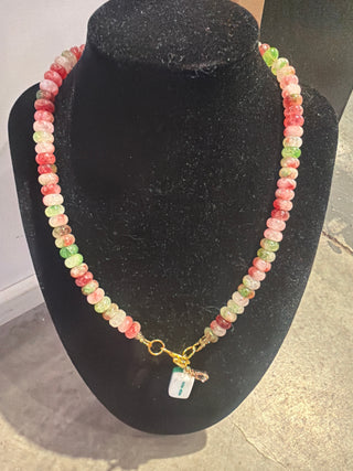 Mahjong Love Glass Bead Necklace