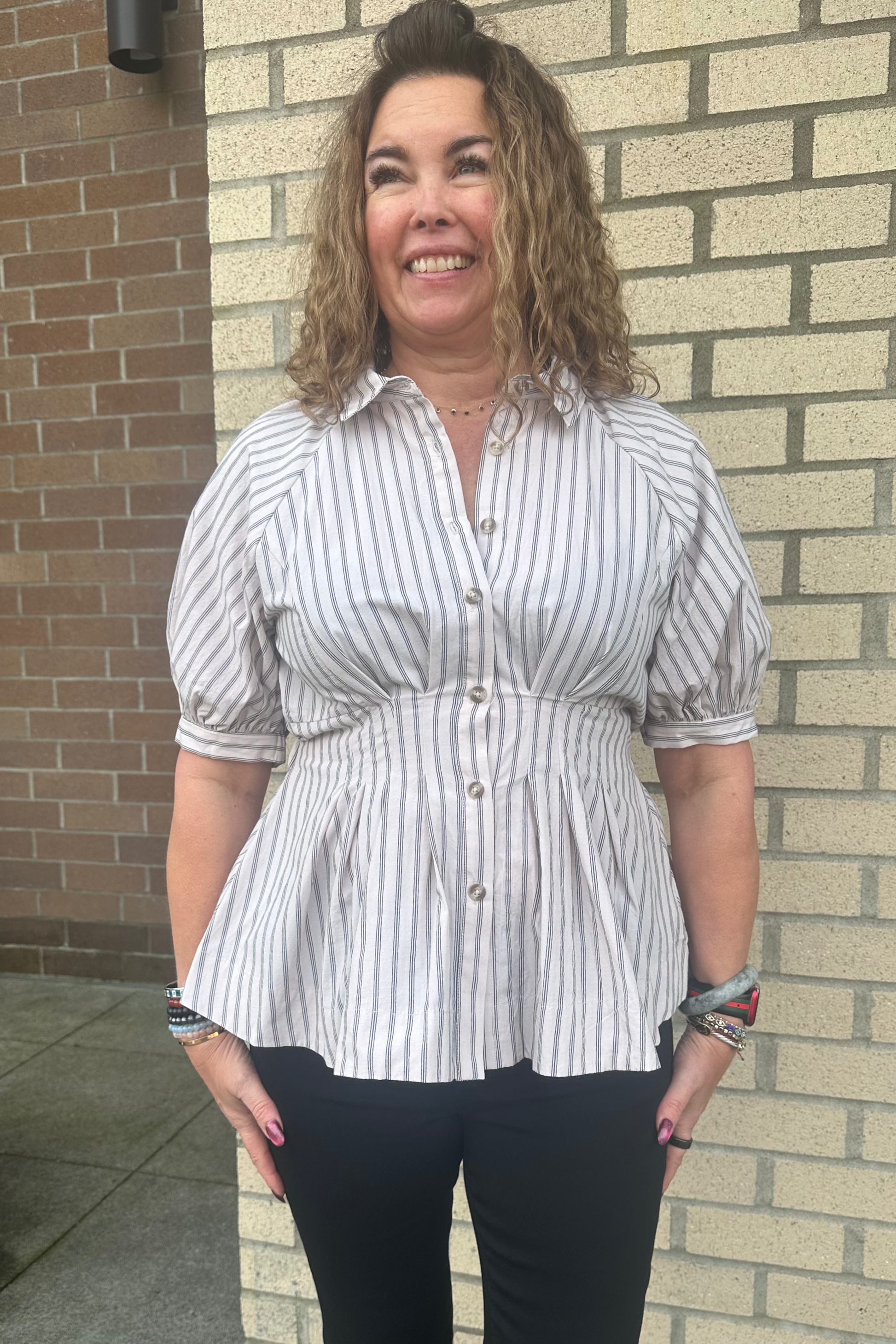 Cinched Waist Top | Swank Boutique