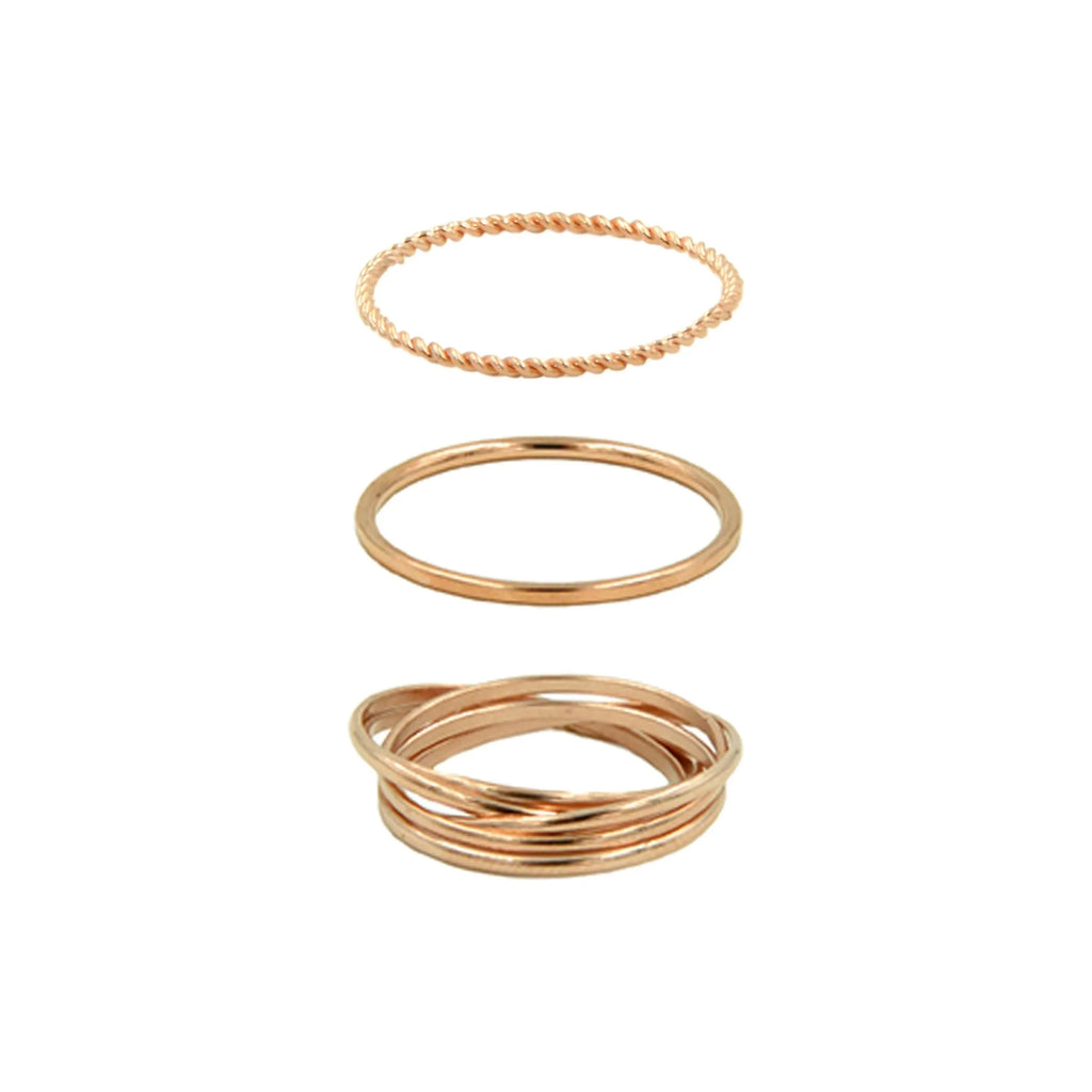 Goddess Collection Ring Set - Rose Gold | Swank Boutique