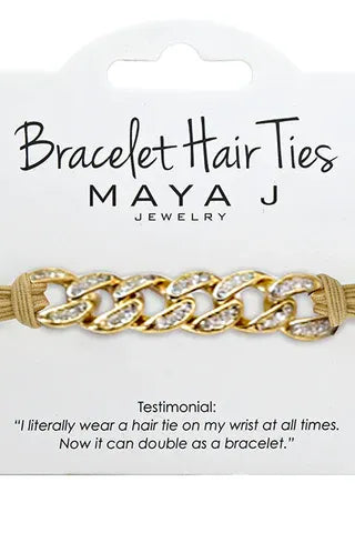 Crystal Bracelet Gold Hair Tie Circle | Swank Boutique