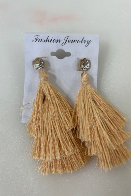 Copy of Tassel Dangle Earring - Navy Blue | Swank Boutique