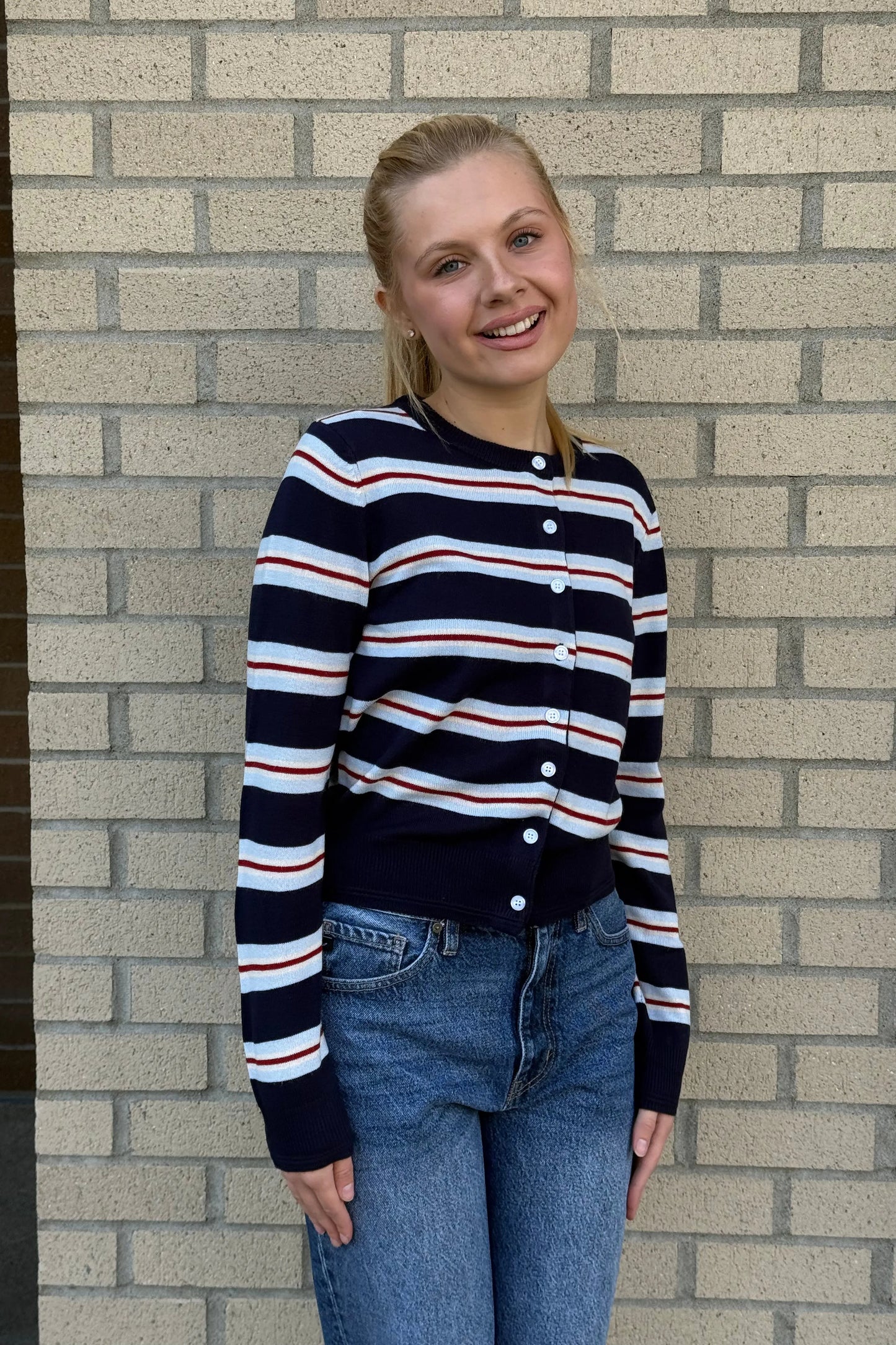 Striped Cardigan | Swank Boutique