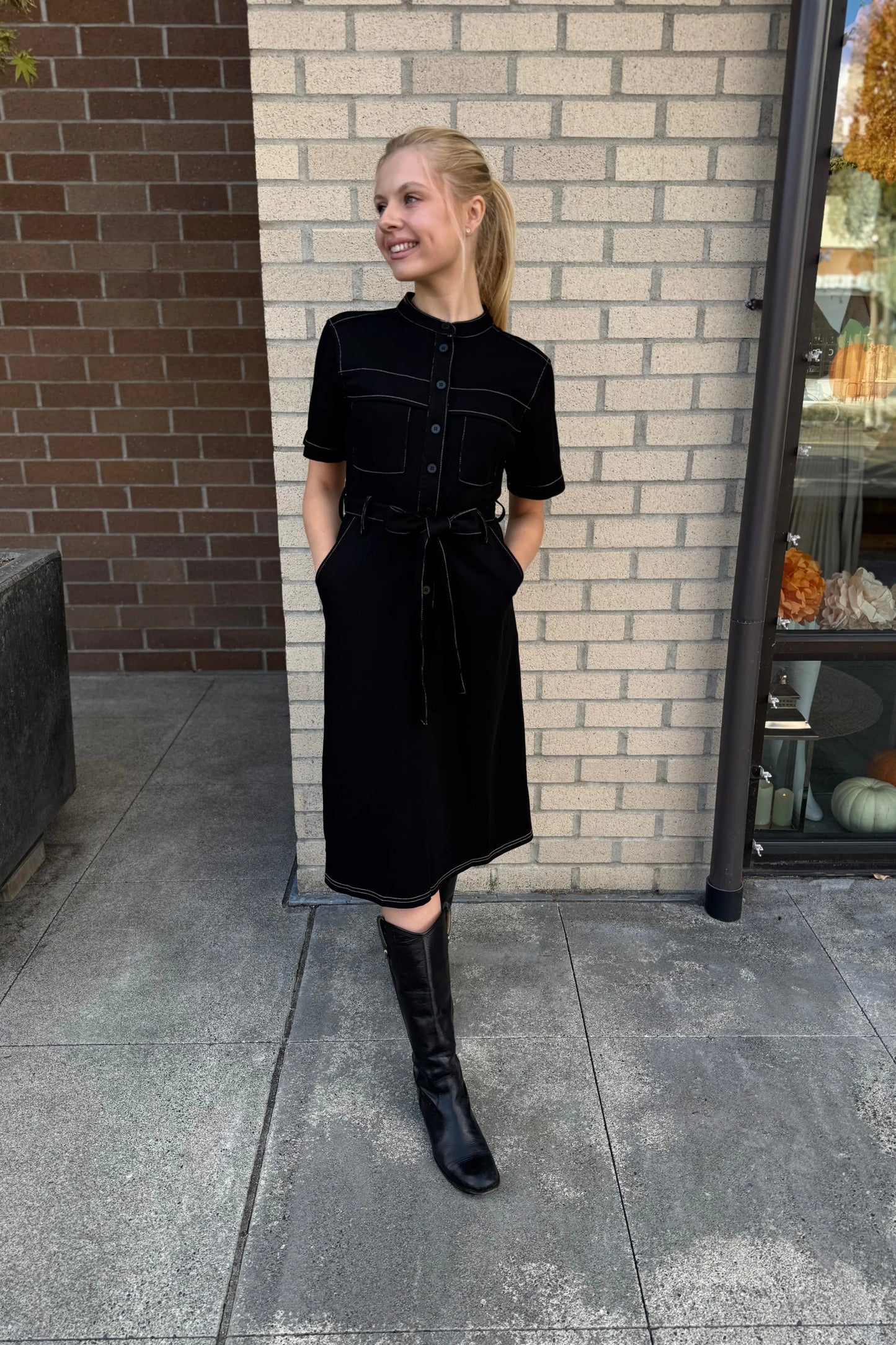 Cara Belted Dress | Swank Boutique