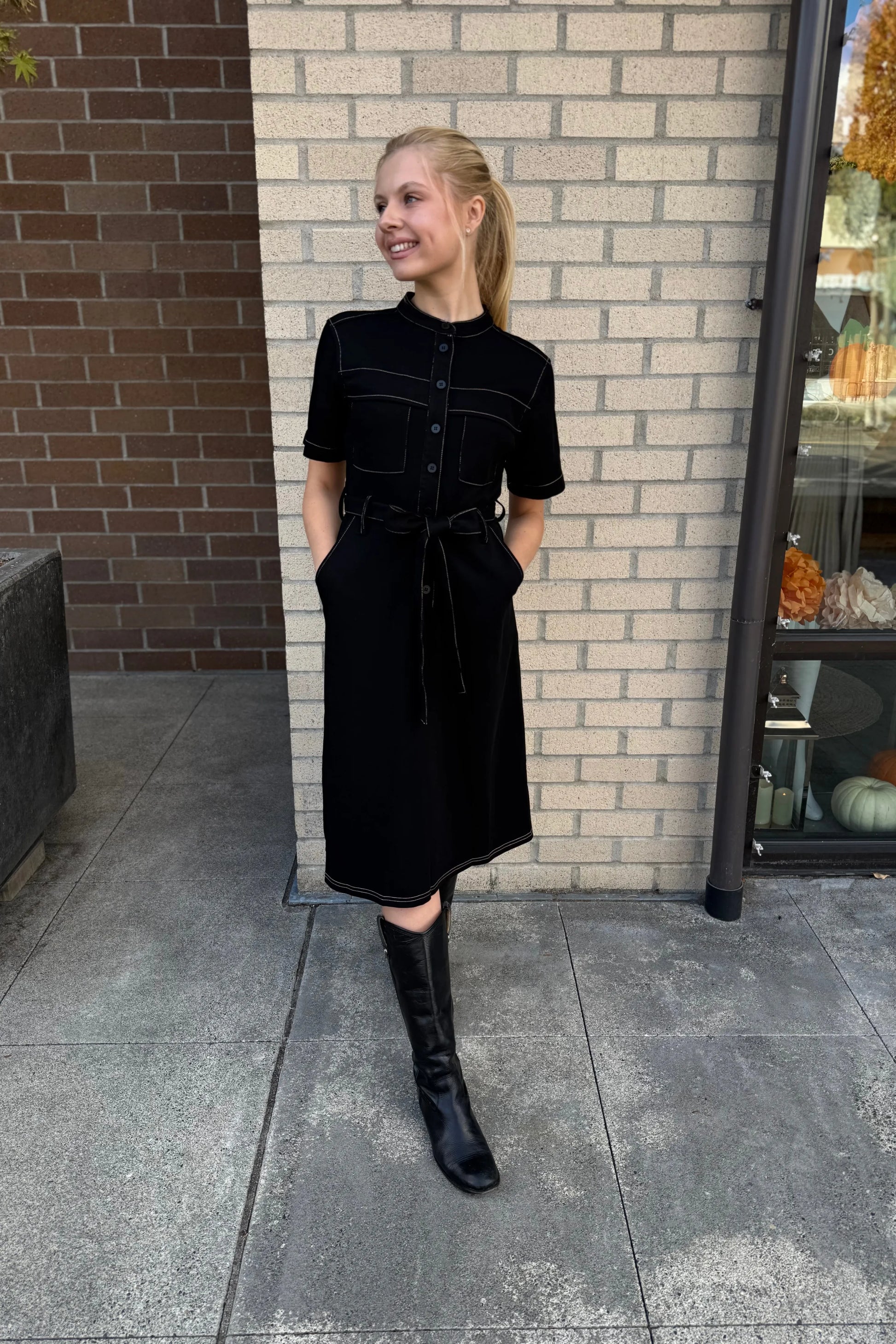 Cara Belted Dress | Swank Boutique