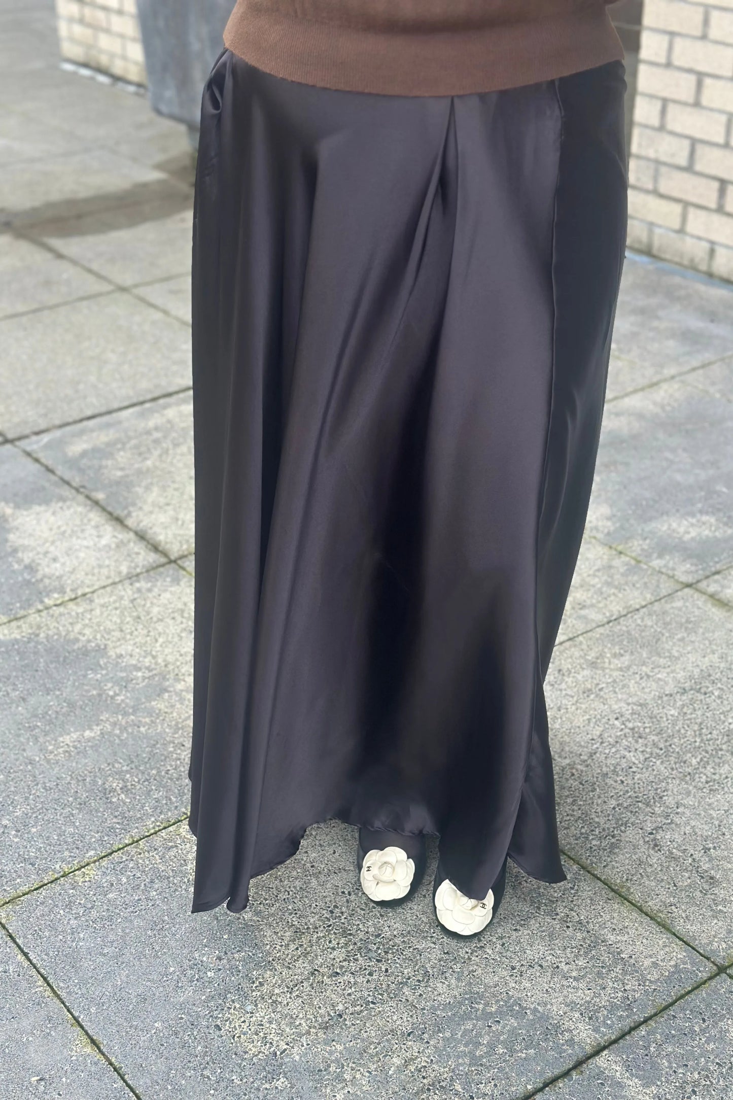 Black Satin Skirt | Swank Boutique
