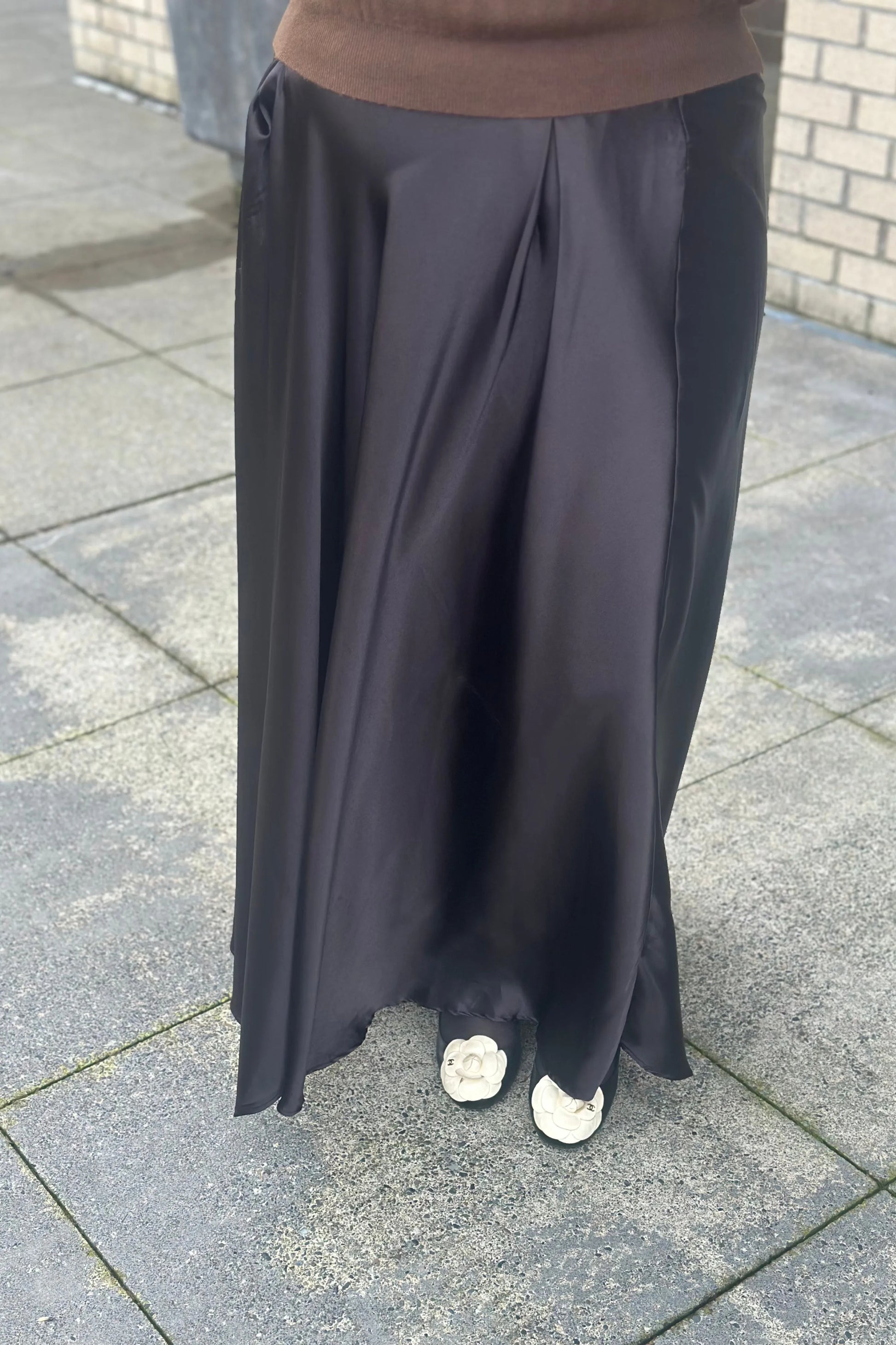 Black Satin Skirt | Swank Boutique