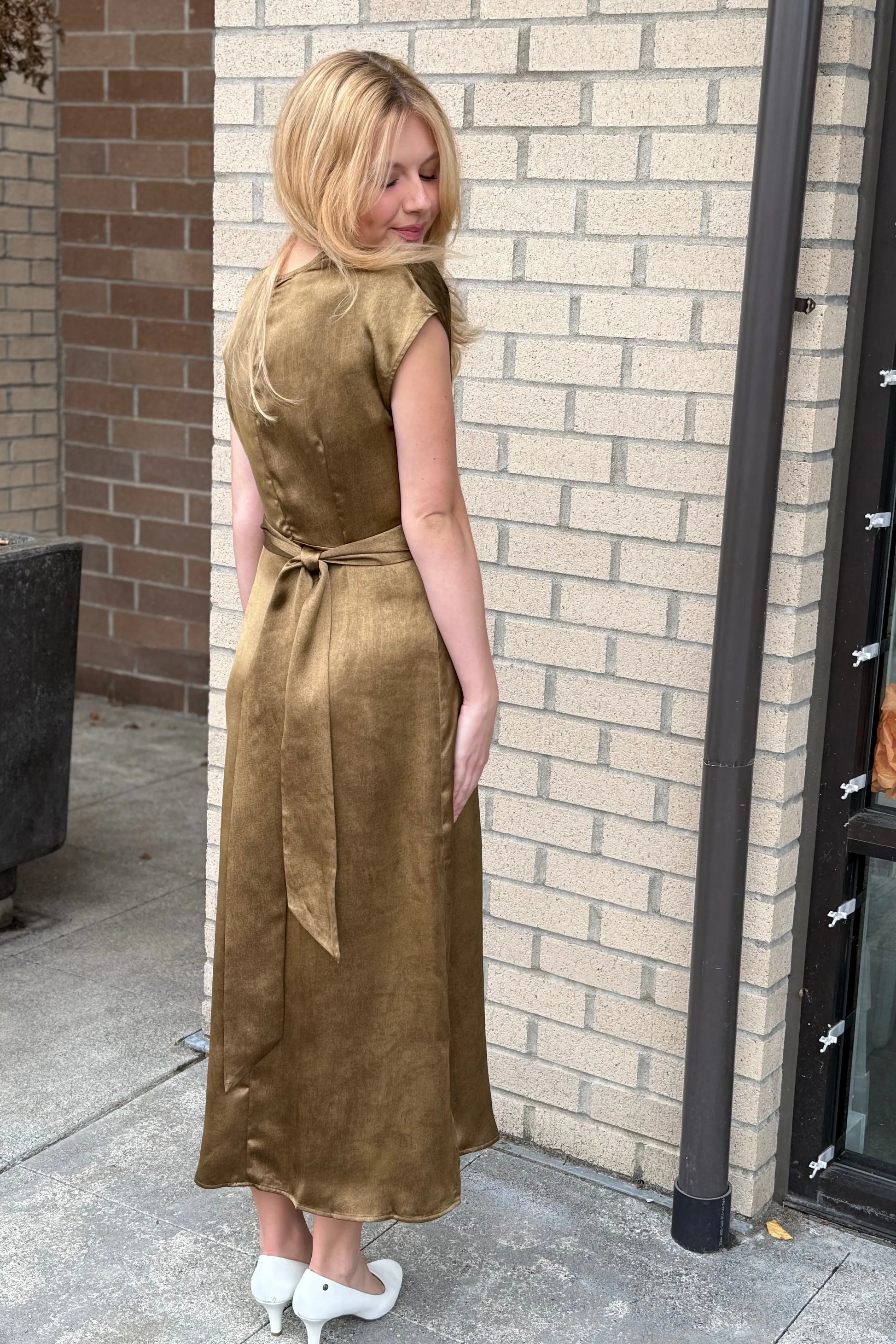 Everly Satin Dress | Swank Boutique