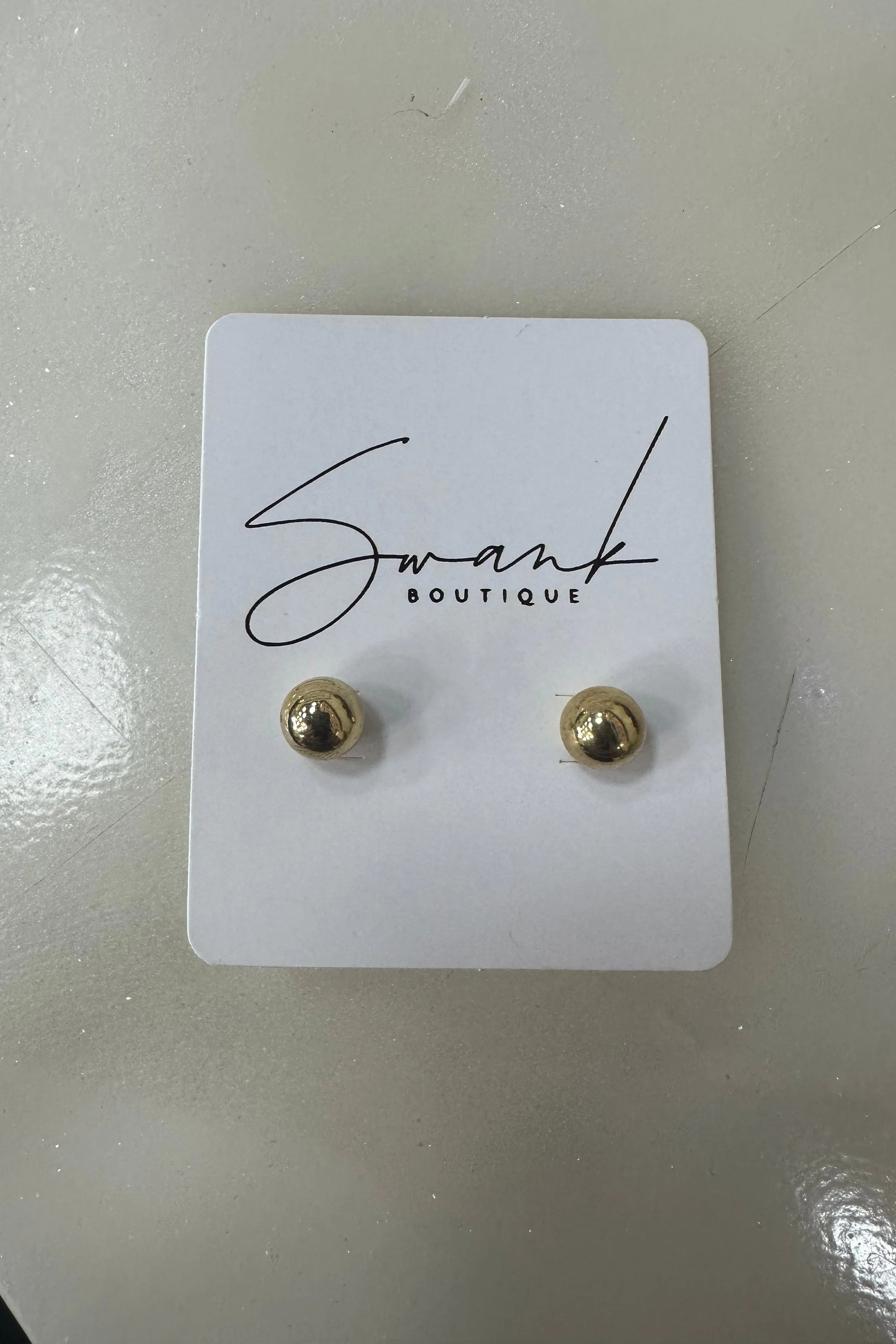 Gold Ball Stud Earrings | Swank Boutique