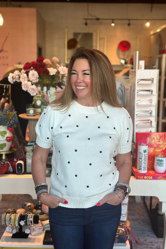 Polly Polk Dot Top | Swank Boutique