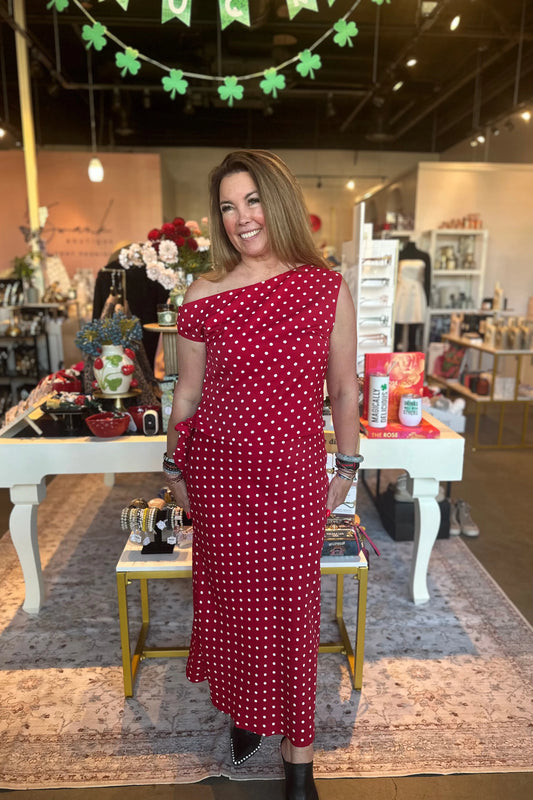 Melanie Polka Dot Skirt | Swank Boutique