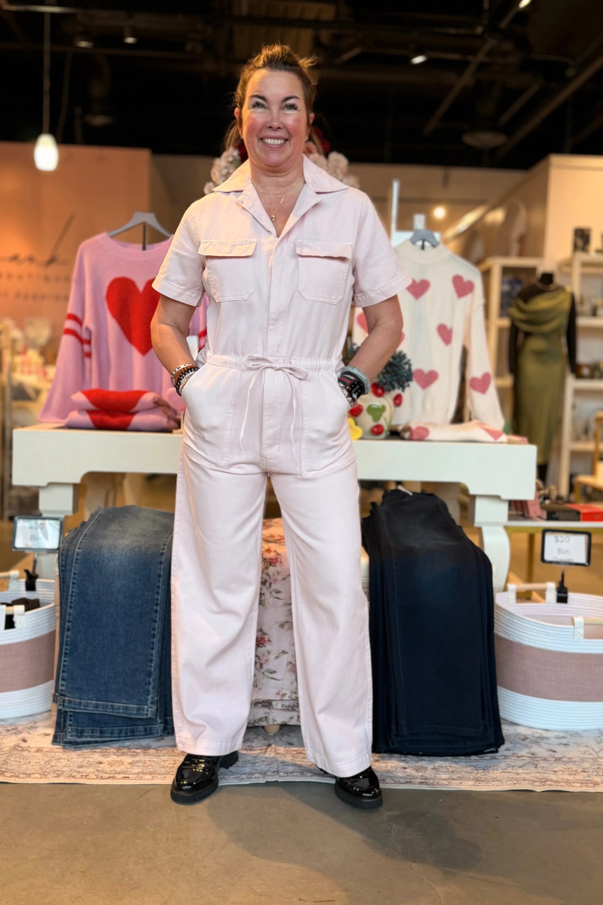 Tickle Me Pink Jumpsuit | Swank Boutique