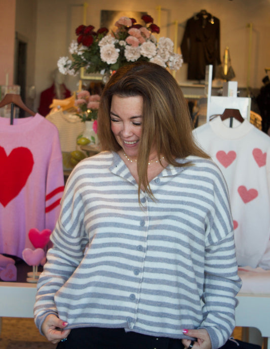 Tina Striped Cardi