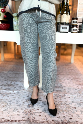 Kate Leopard Barrel Jean | Swank Boutique