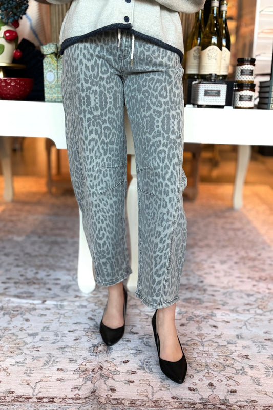 Kate Leopard Barrel Jean | Swank Boutique