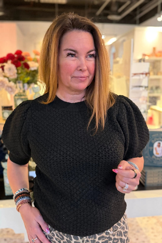 Georgia Puff Sleeve Sweater | Swank Boutique