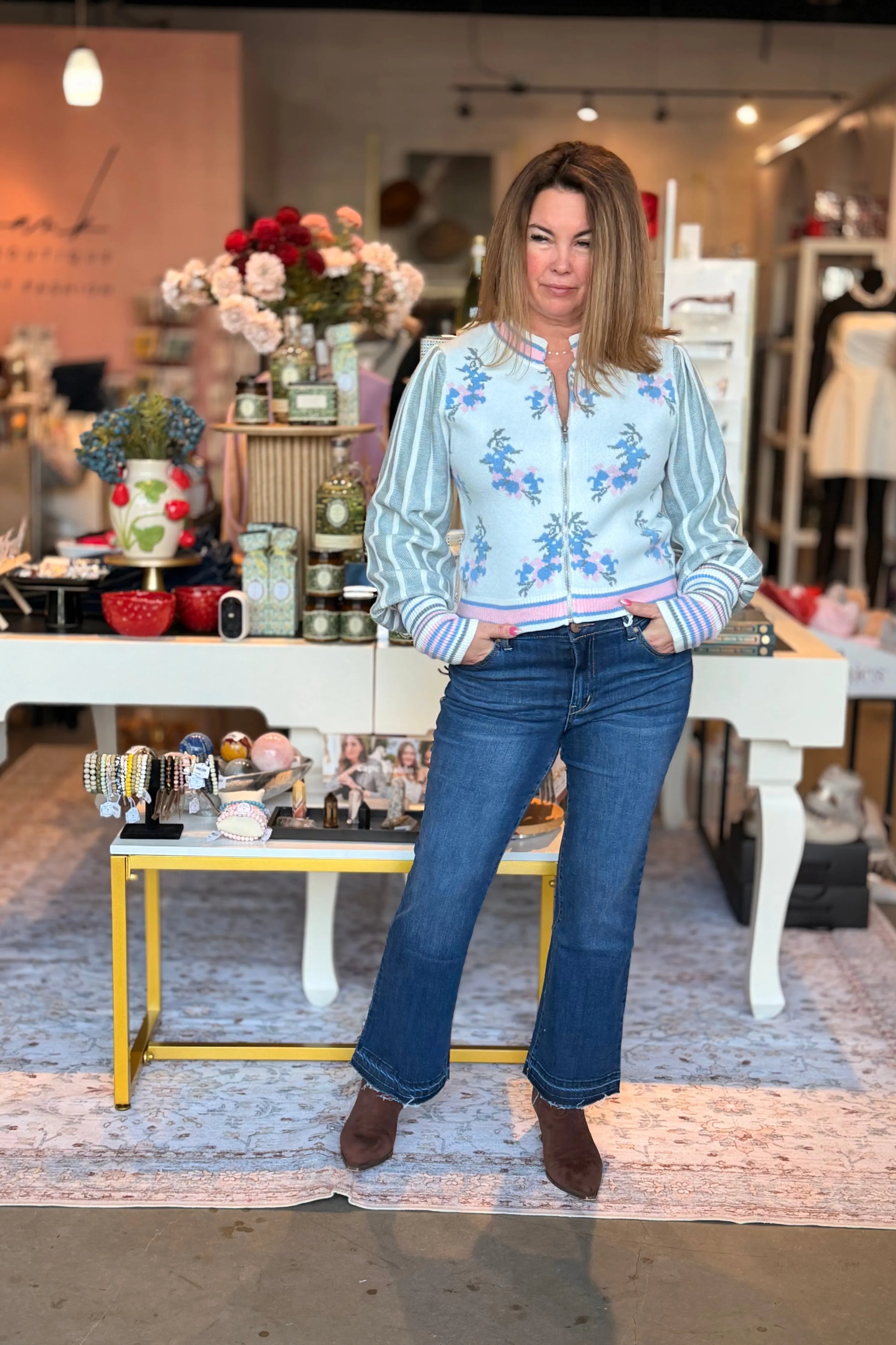 Crystal Demi Boot Jean | Swank Boutique