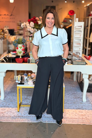 Ava Collared Top | Swank Boutique