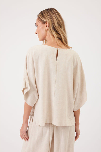 Kim Short Sleeve Shirt - Khaki | Swank Boutique