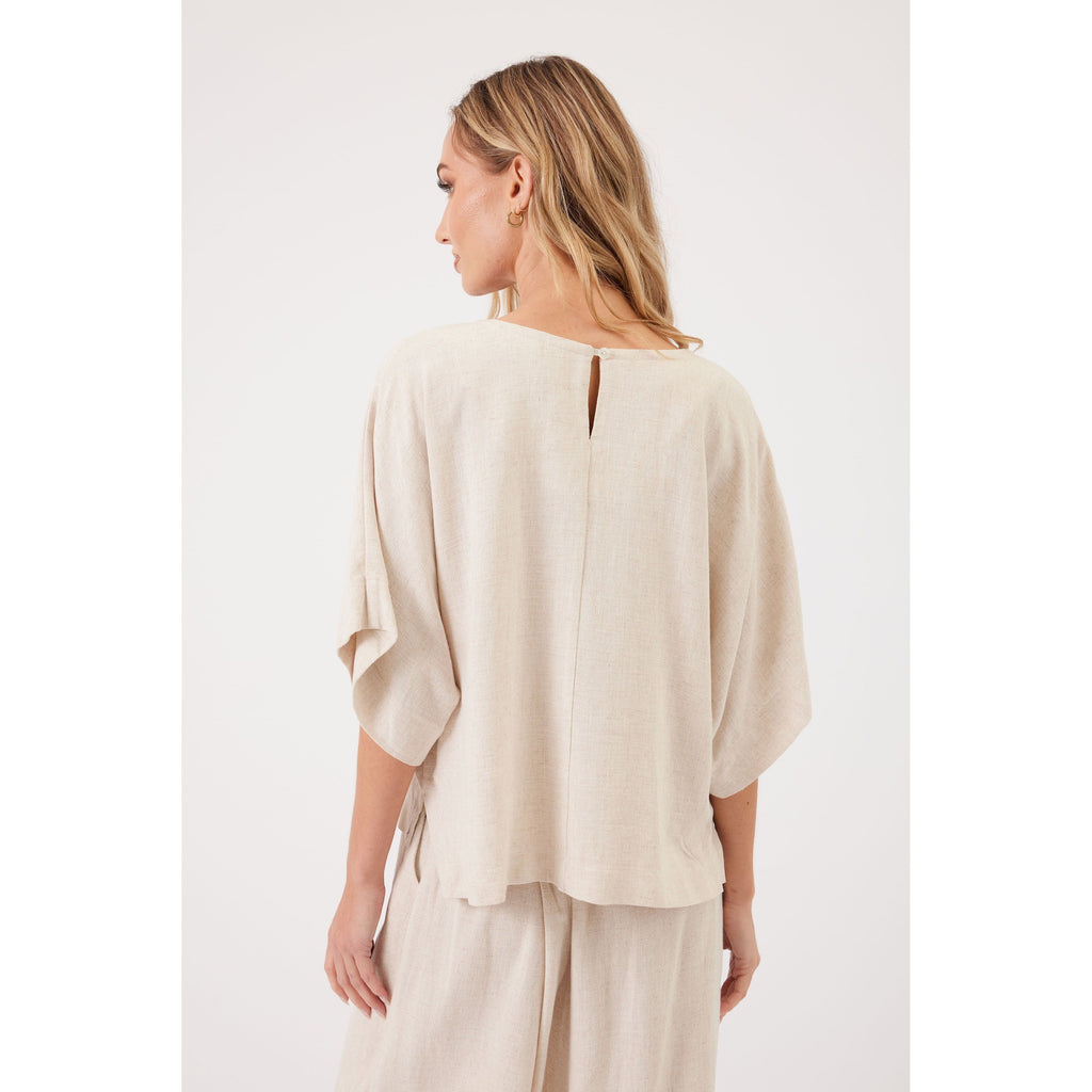 Kim Short Sleeve Shirt - Khaki | Swank Boutique