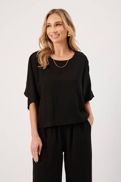 Kim Short Sleeve Top | Swank Boutique