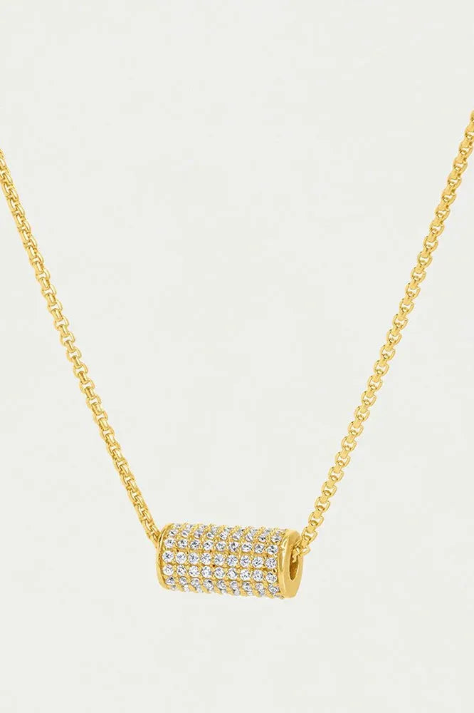 Petit Pave Mini Bar Necklace | Swank Boutique