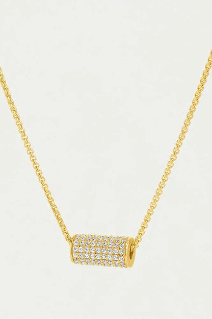 Petit Pave Mini Bar Necklace | Swank Boutique
