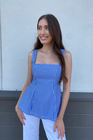 Jade Striped Tank | Swank Boutique