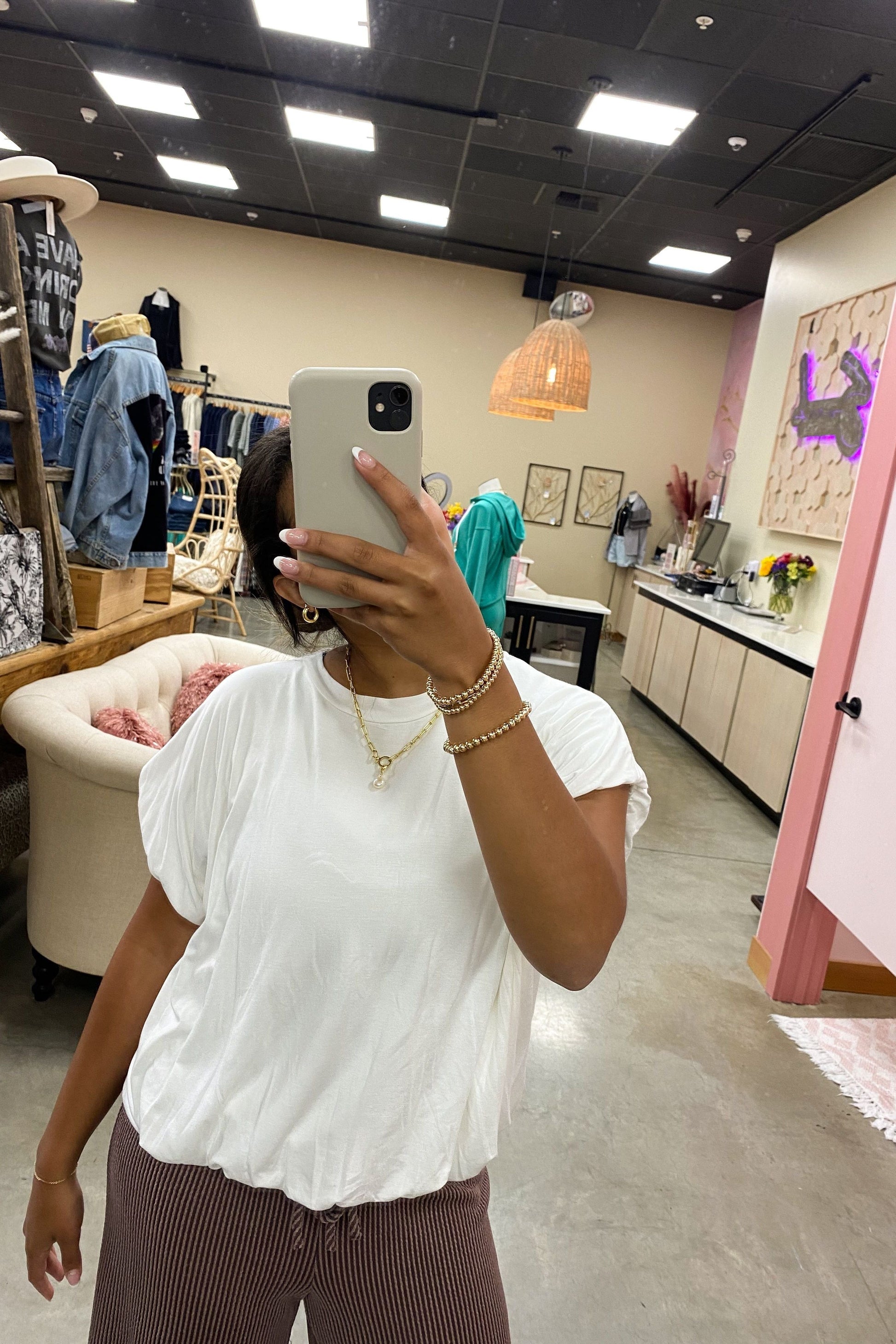 Taylor Cream Top | Swank Boutique