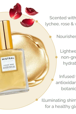 Luxe Shimmer Body Oil - Lychee Rose | Swank Boutique
