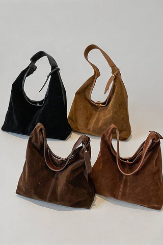 Vintage Suede Hobo Shoulder Bag | Swank Boutique